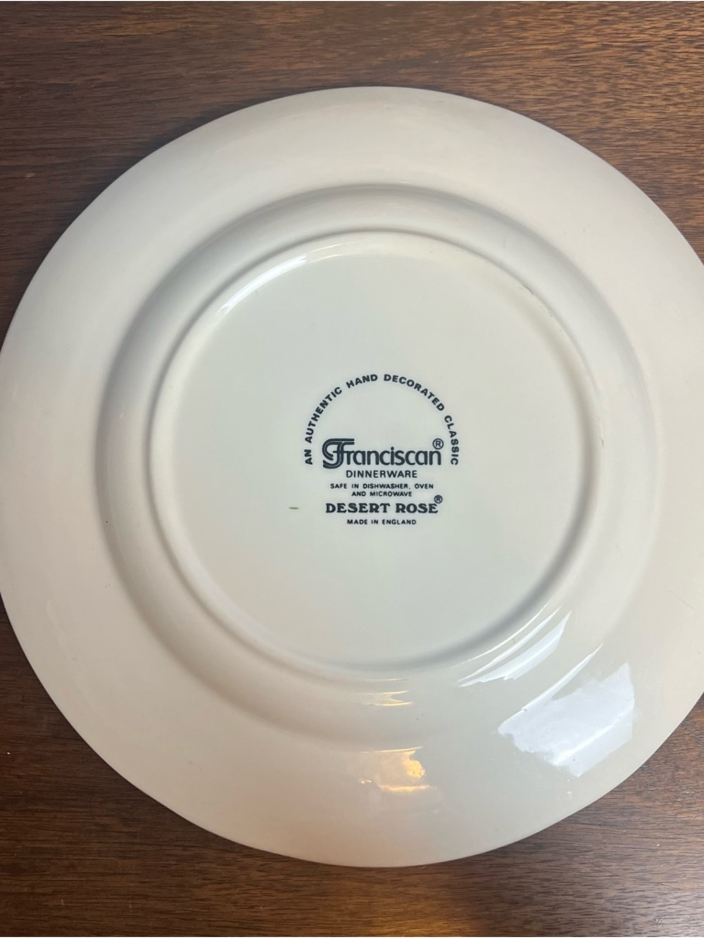 Franciscan Desert Rose Dinner Plates Set of 2 Made in England Vintage - Picture 7 of 8